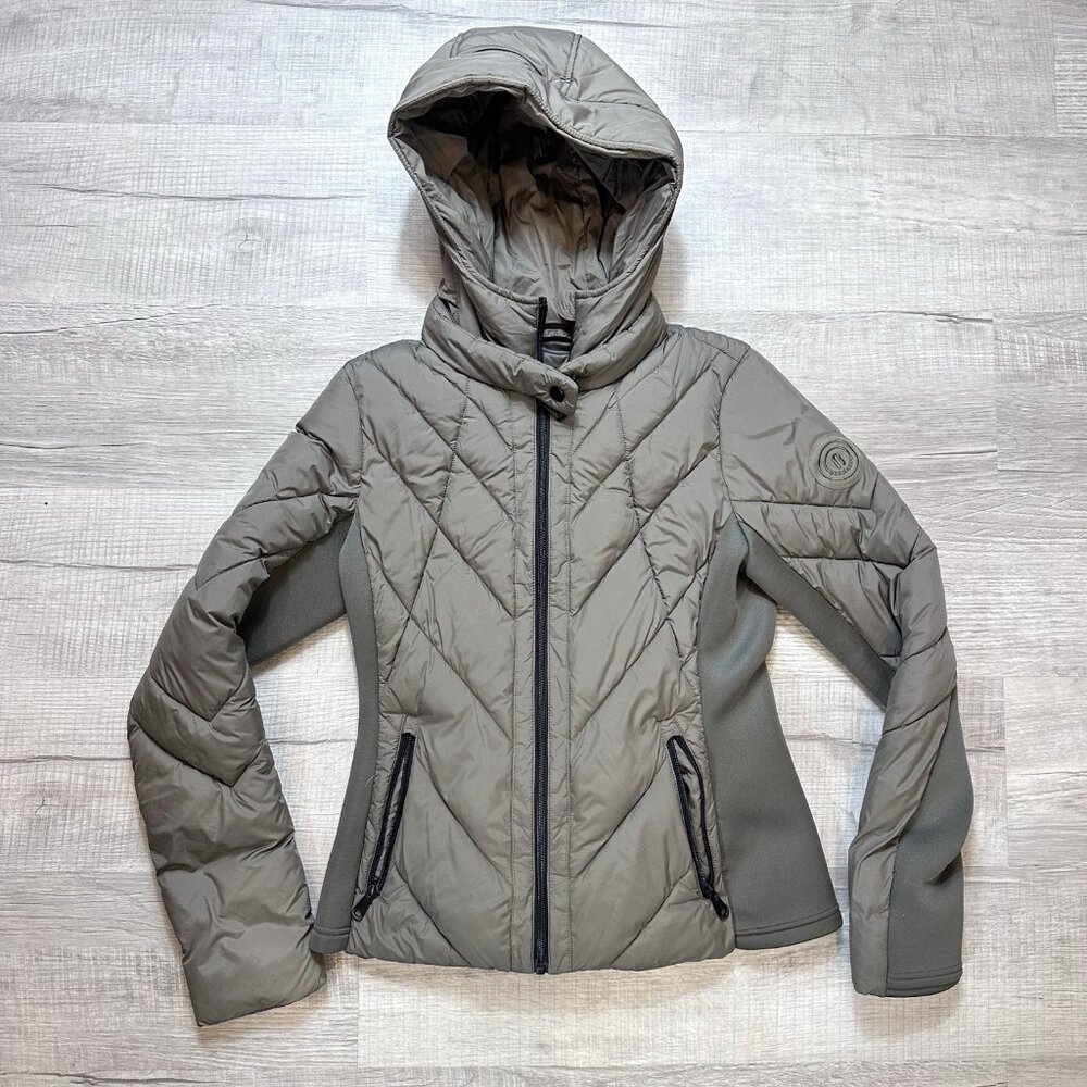 Bernardo Super Swift Puffer Coat Womens Small Hooded Pockets Packable EcoPlume